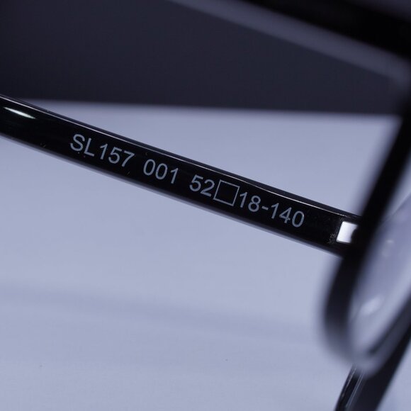 Saint Laurent SL157 001 Square Eyeglasses 52mm – Black - Picture 6 of 10